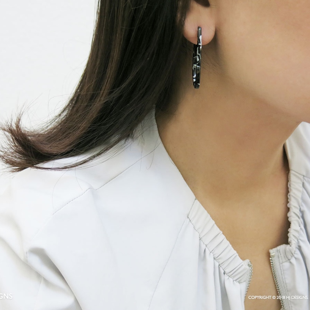 Acrylic Fun Hoop Earrings